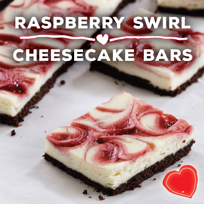 Raspberry Swirl Cheesecake Bars